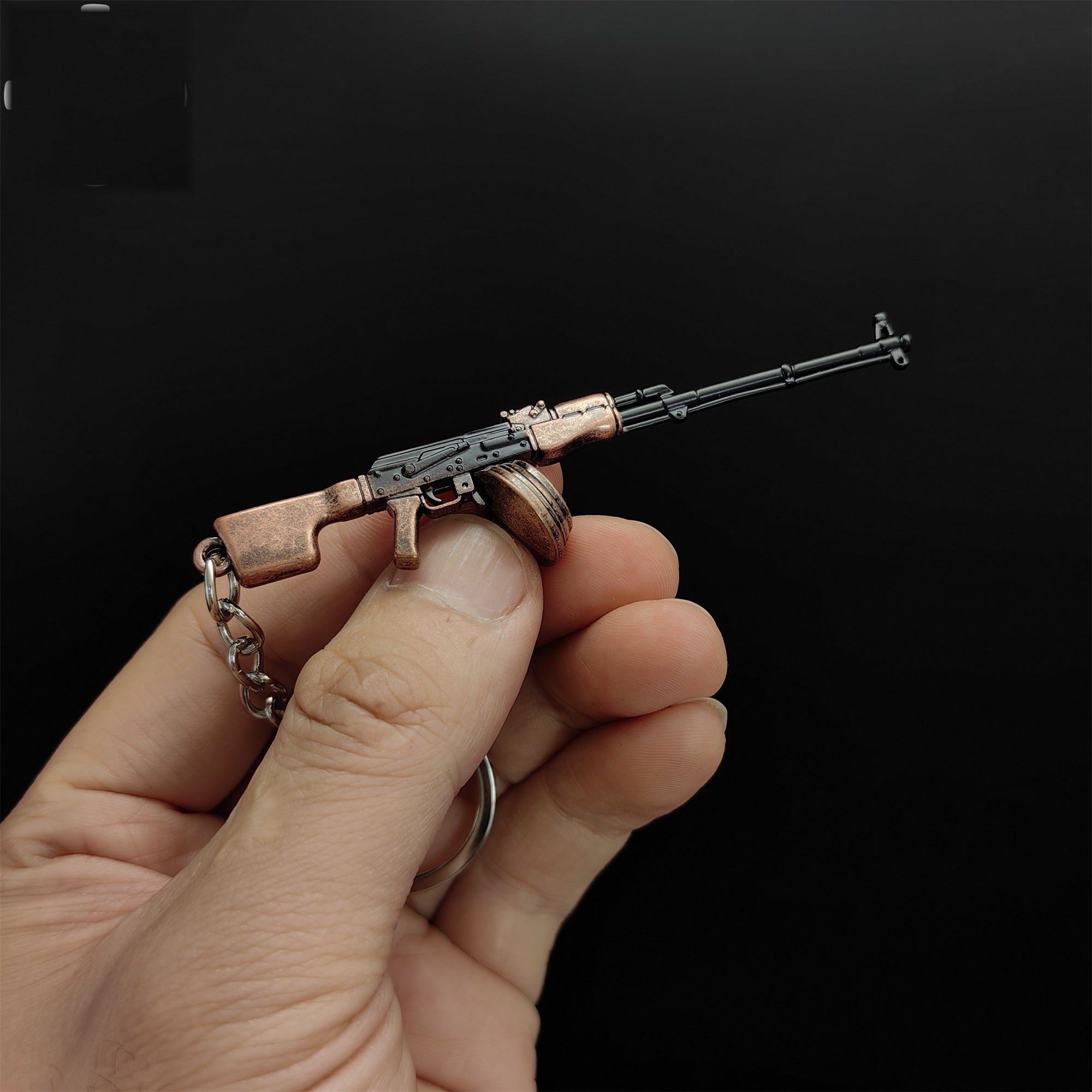 Tiny RPK Machine Gun Model Metal Keychain