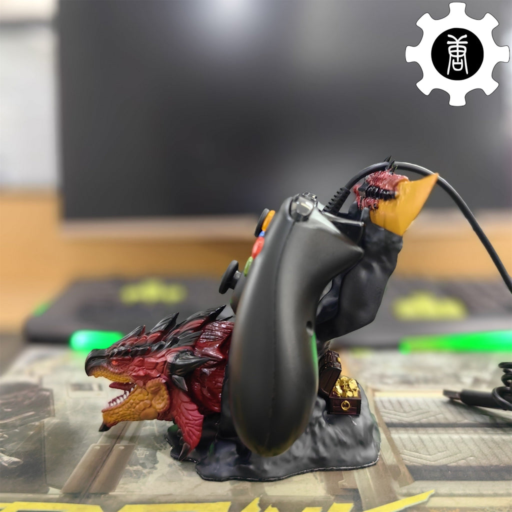 3D Printed Rathalos Head Halberion Blade Gamepad Controller Stand