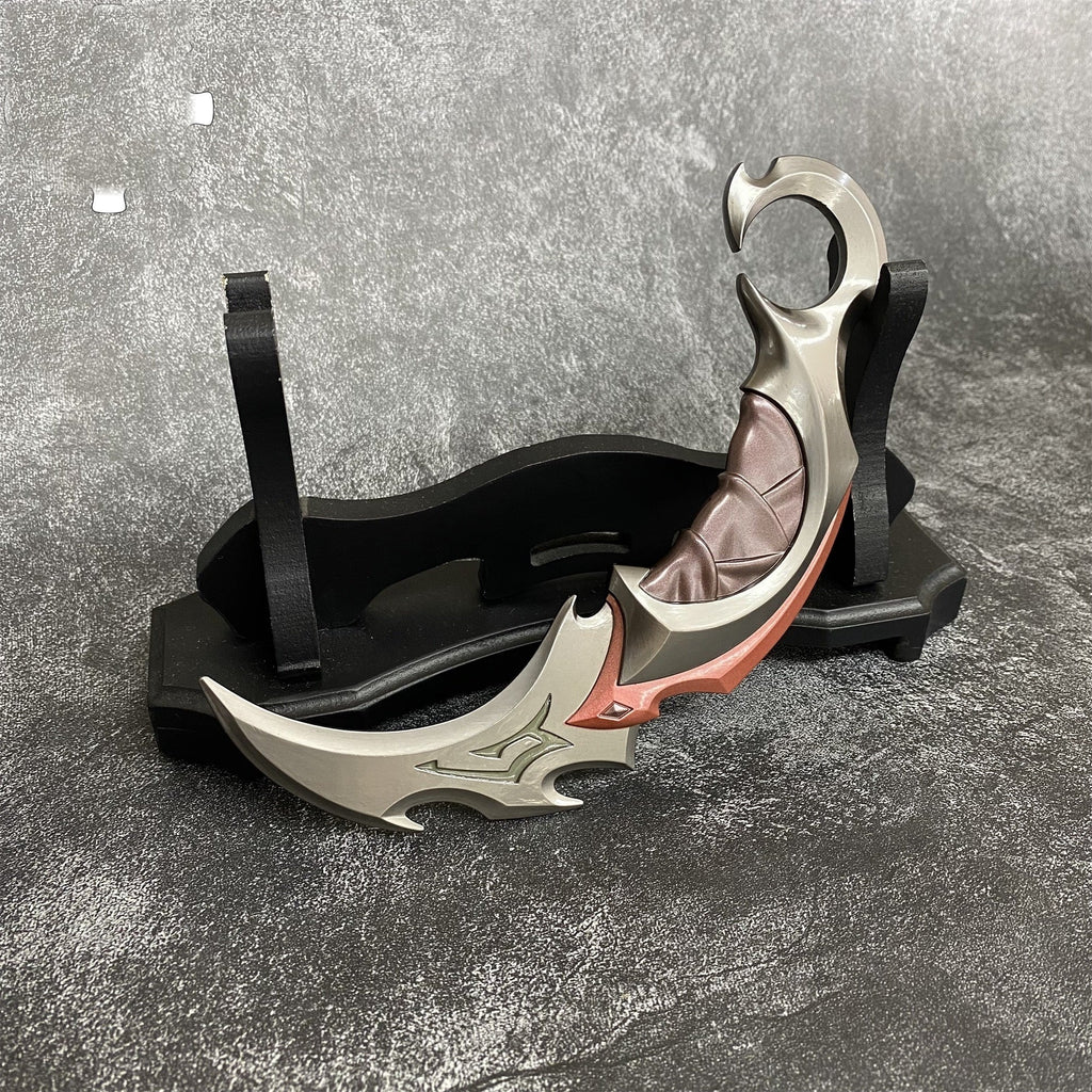Red Reaver Karambit Metal Blunt Blade Trainer Cosplay Prop Collectibles