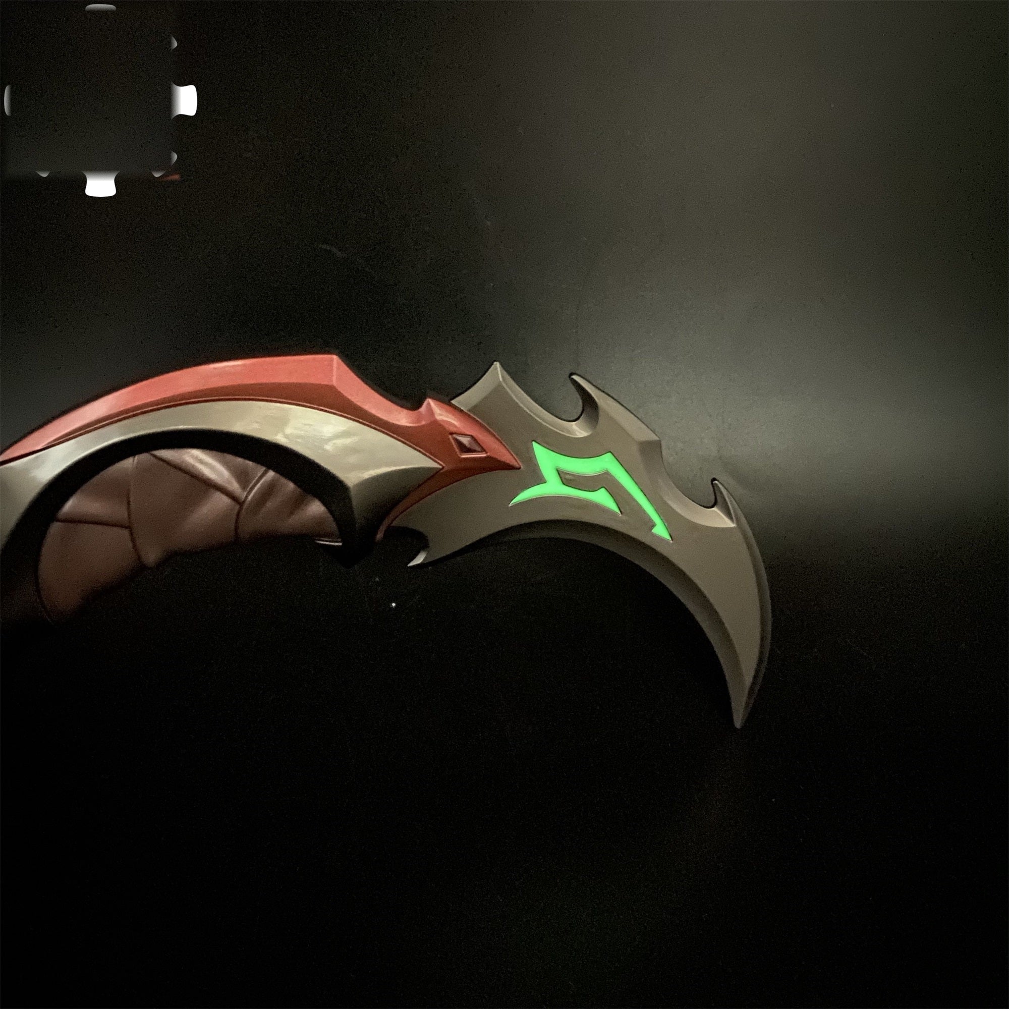 Red Reaver Karambit Metal Blunt Blade Trainer Cosplay Prop Collectibles
