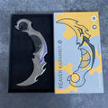 Metal Purple Reaver Karambit Blunt Blade Trainer Cosplay Prop Collectibles