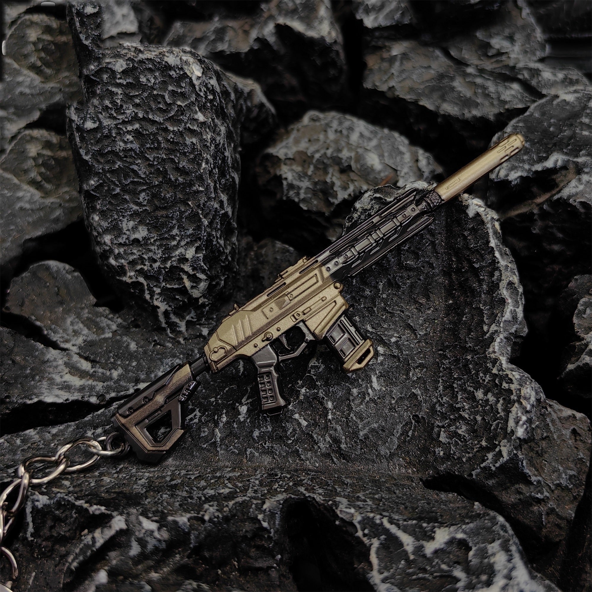 Mini Recon Phantom Gun Metal Keychain