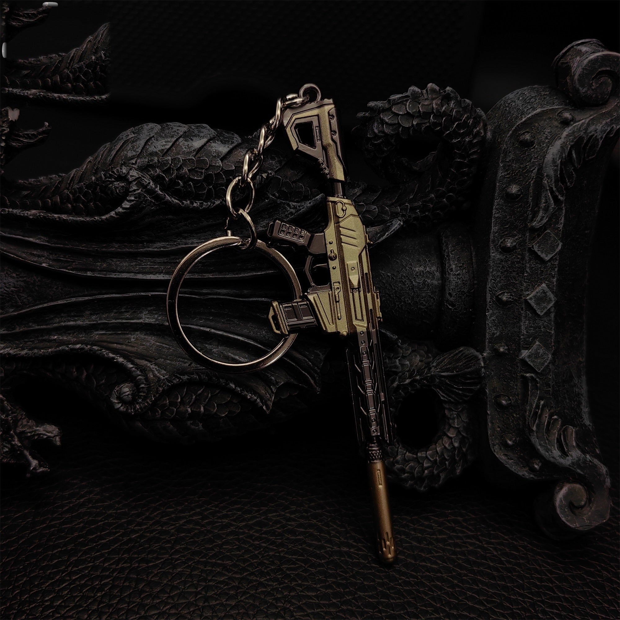 Mini Recon Phantom Gun Metal Keychain