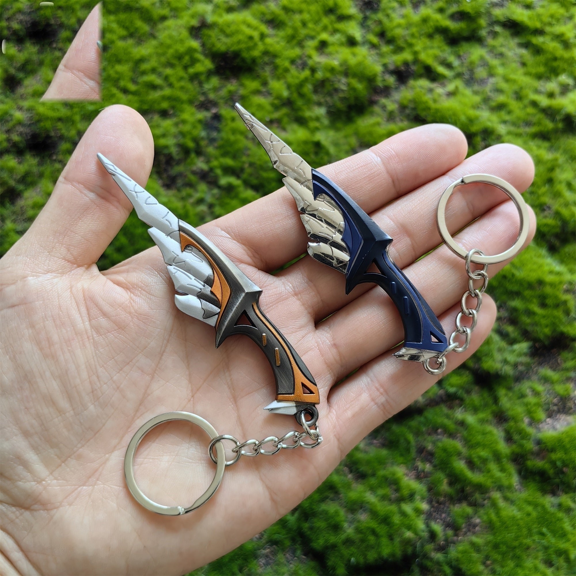 Metal Relic Stone Daggers Tiny KeyChain Pendant