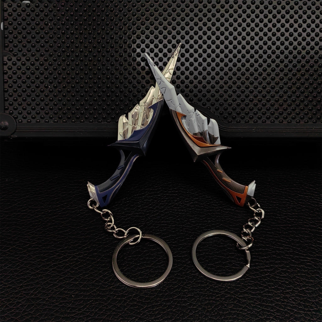 Metal Relic Stone Daggers Tiny KeyChain Pendant