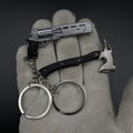 RE9 Leon Tactical Axe Requiem Revolver Metal Keychain