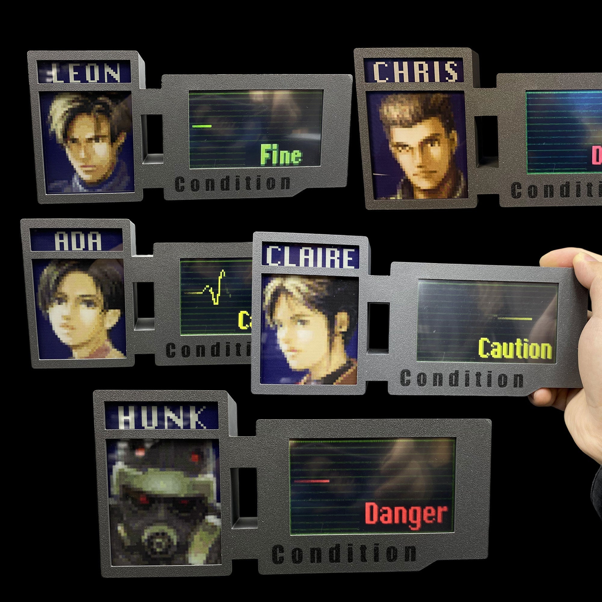 3D Printed RE Series Classical Game Character Health Condition Bar Status Screen