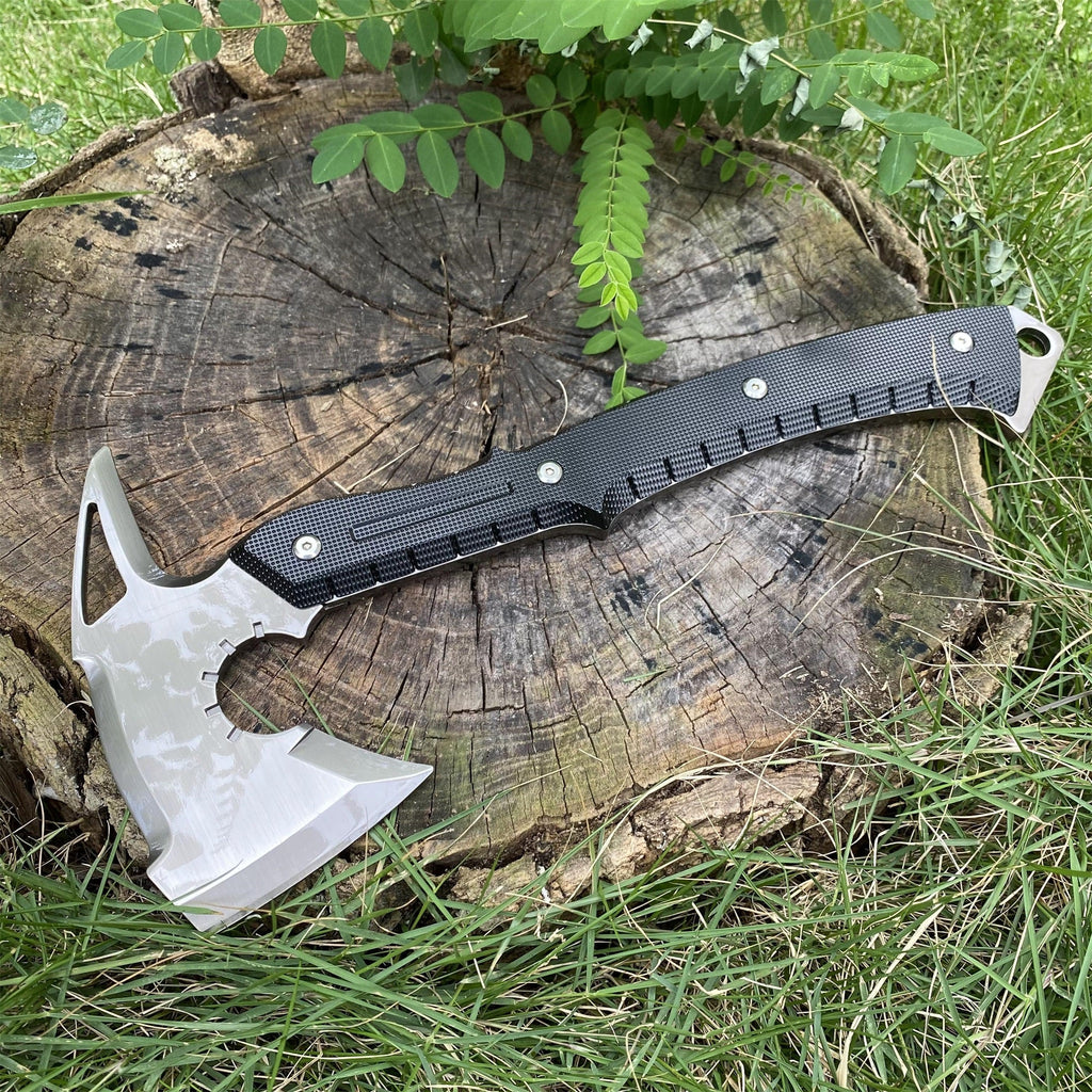 Life-Size Metal Re9 Leon Tactical Axe 35CM/13.8" - Dull Blade Prop For Collection