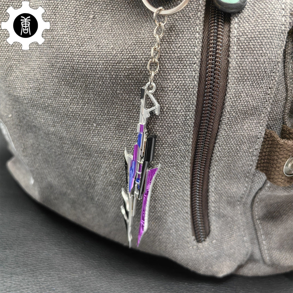 Mini Ruin of Crystal Phoenix Metal Keychain
