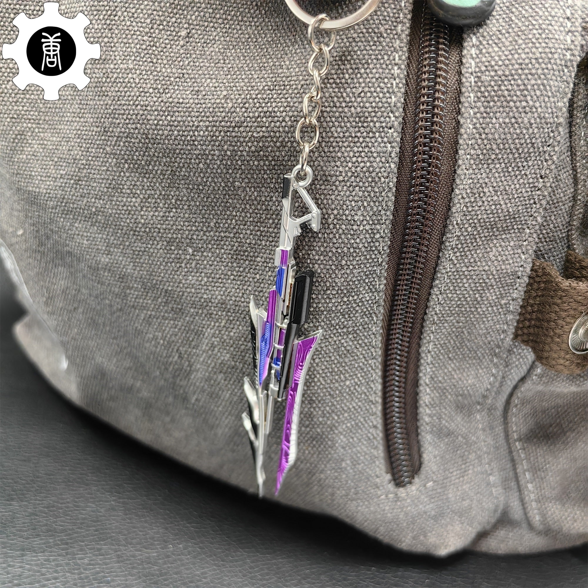 Mini Ruin of Crystal Phoenix Metal Keychain