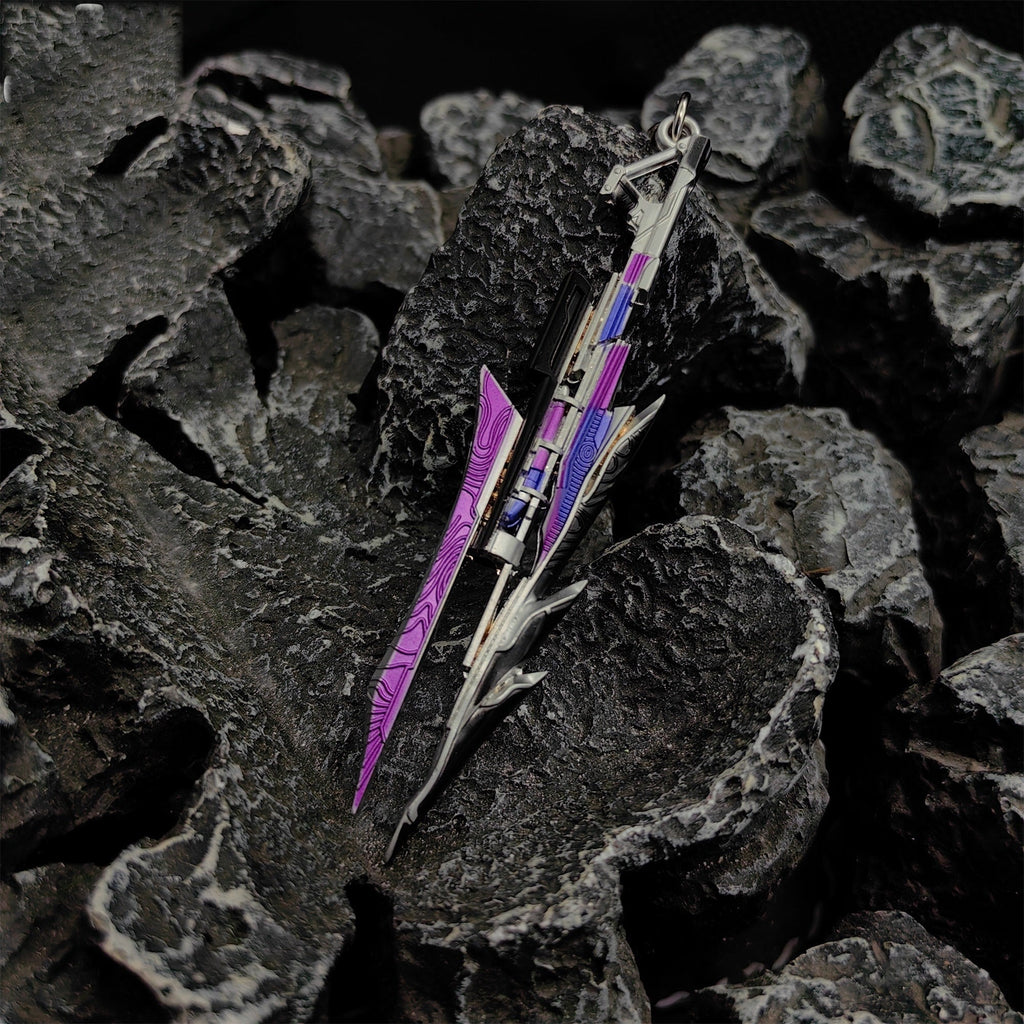 Mini Ruin of Crystal Phoenix Metal Keychain