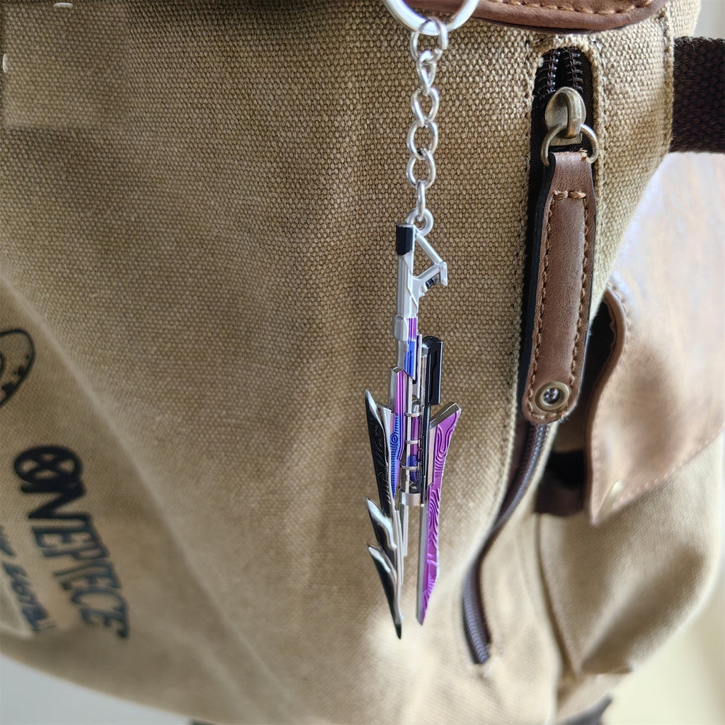 Mini Ruin of Crystal Phoenix Metal Keychain