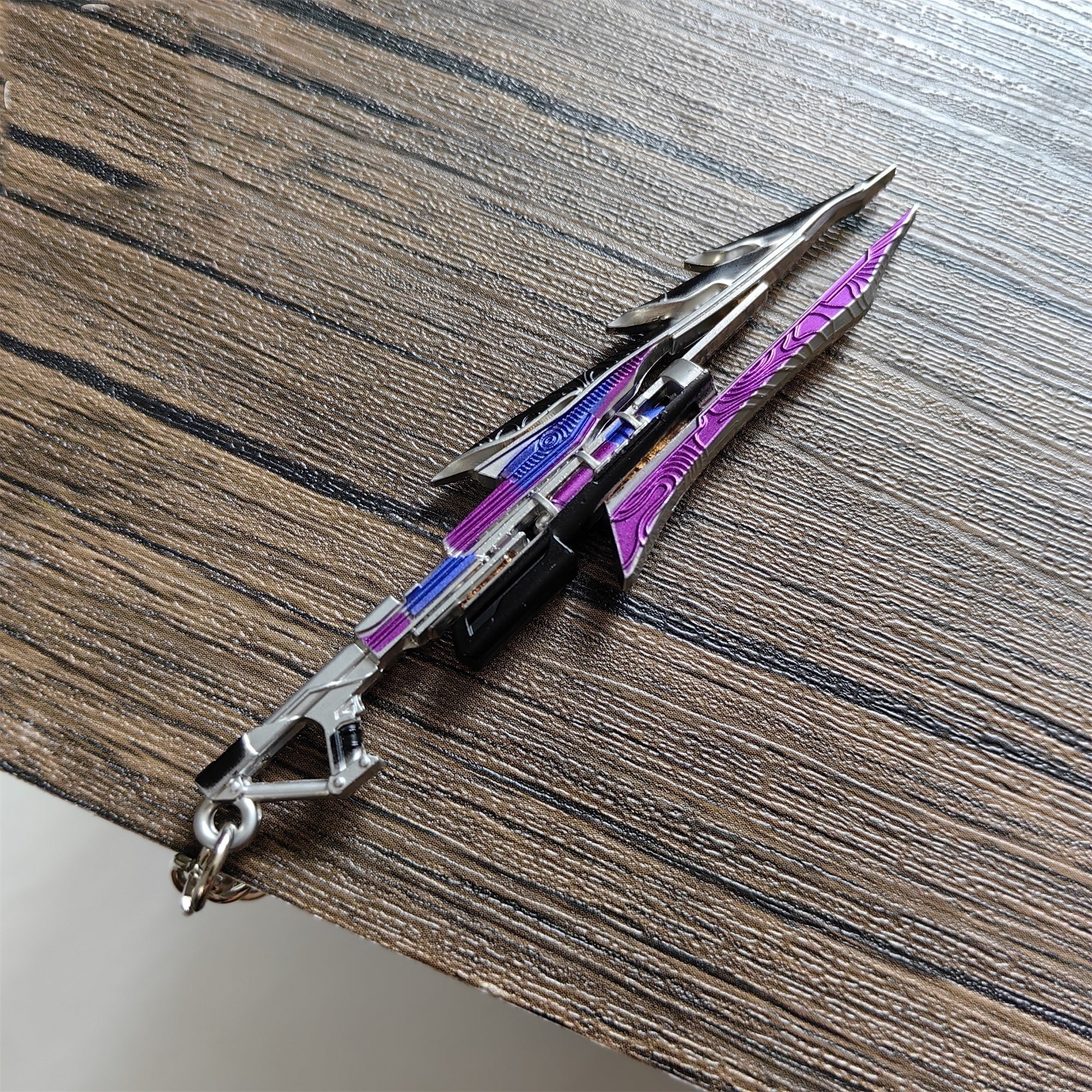 Mini Ruin of Crystal Phoenix Metal Keychain