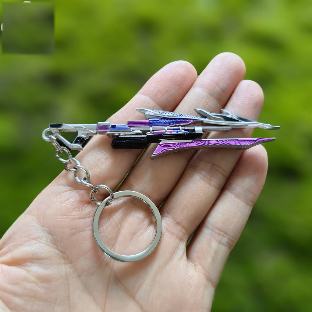 Mini Ruin of Crystal Phoenix Metal Keychain