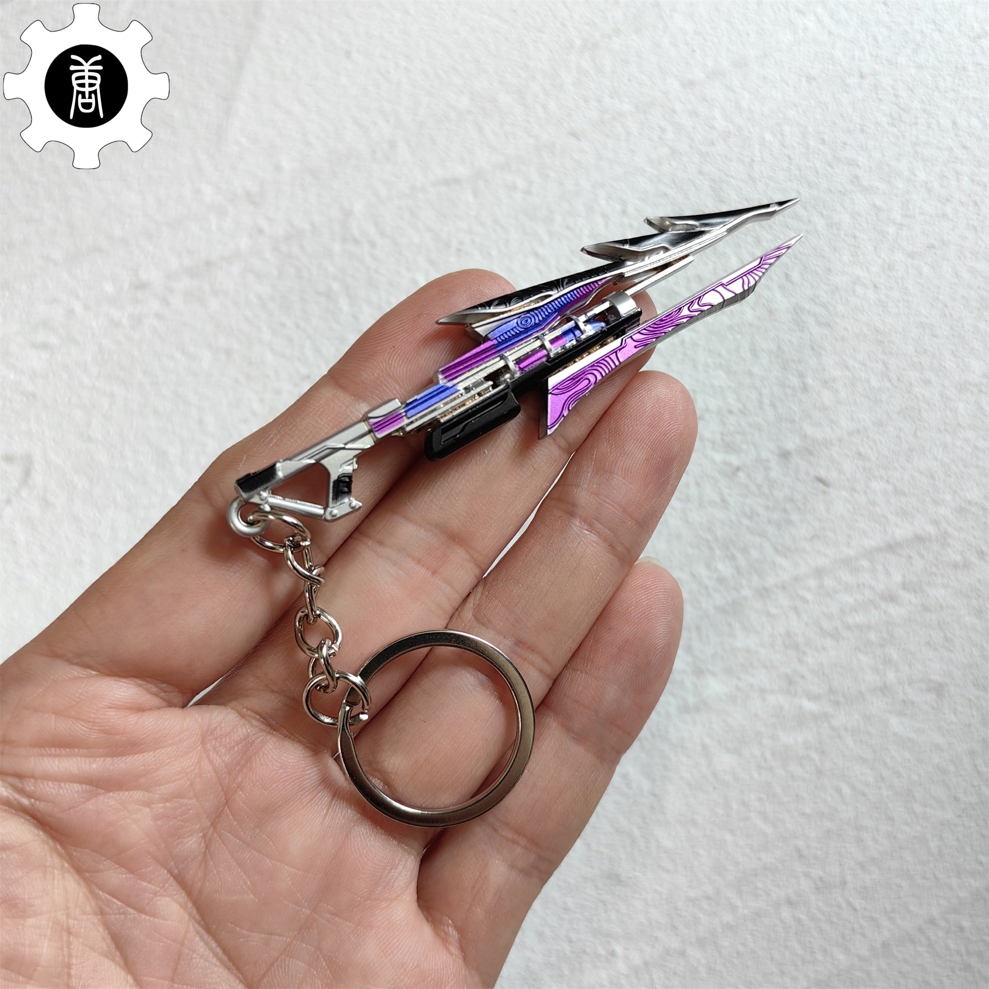 Mini Ruin of Crystal Phoenix Metal Keychain