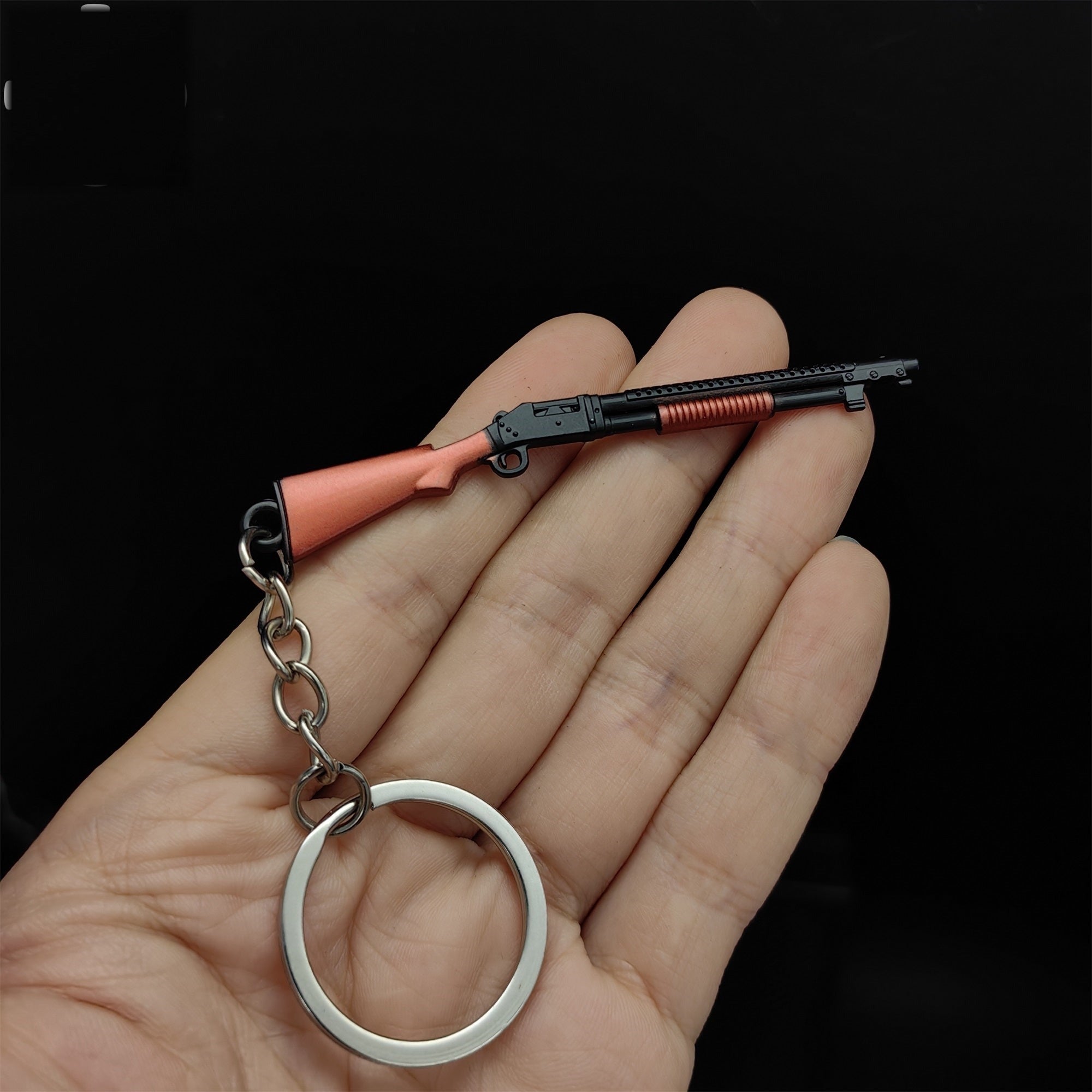 Tiny S1897 Shotgun Model Metal Keychain