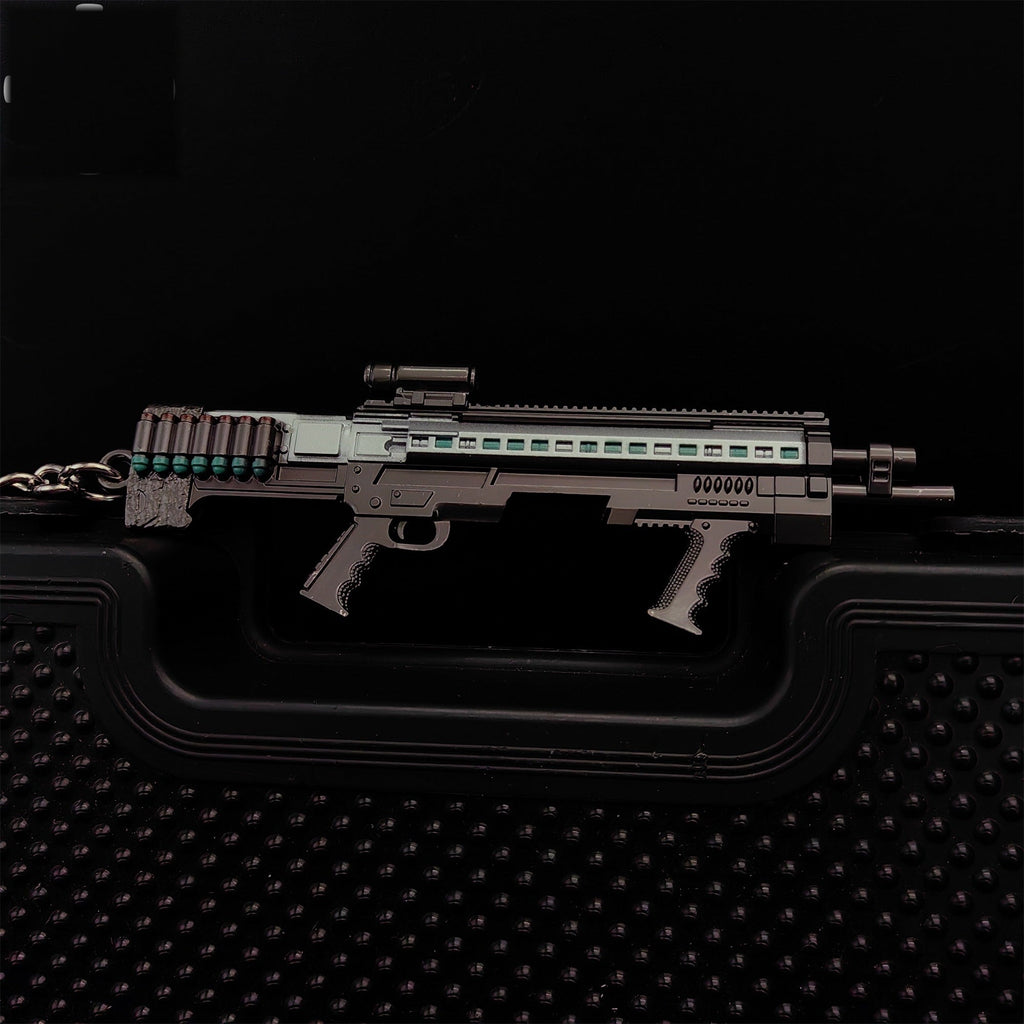 Game Gun SG-8S Shotgun Model Metal Keychain