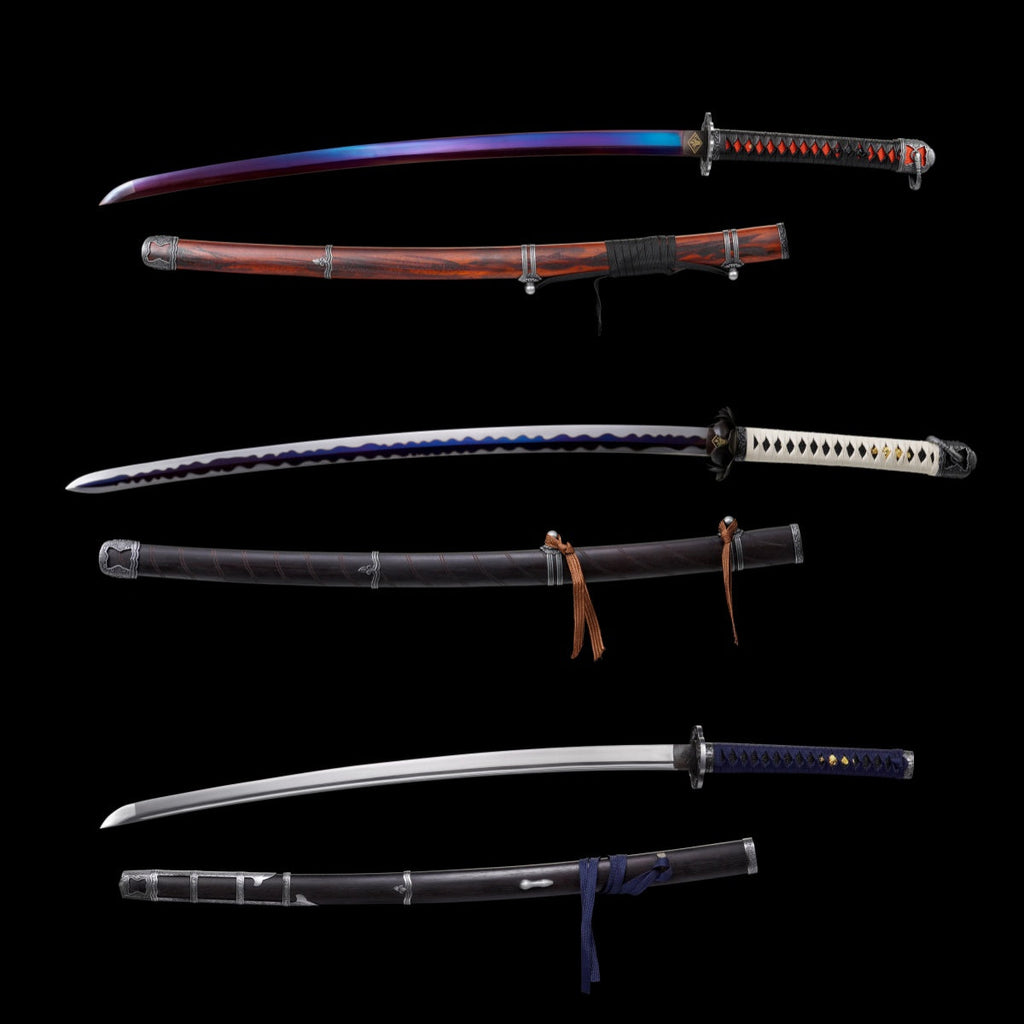 Life-Size Kusabimaru Katana, Gracious Gift of Tears, Black Mortal Blade Replicas