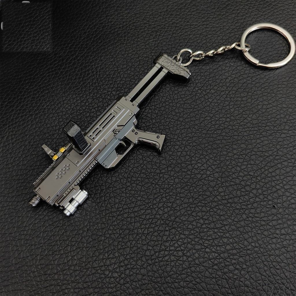 Tiny SMG-37 Defender Submachine Gun Model Metal Keychain