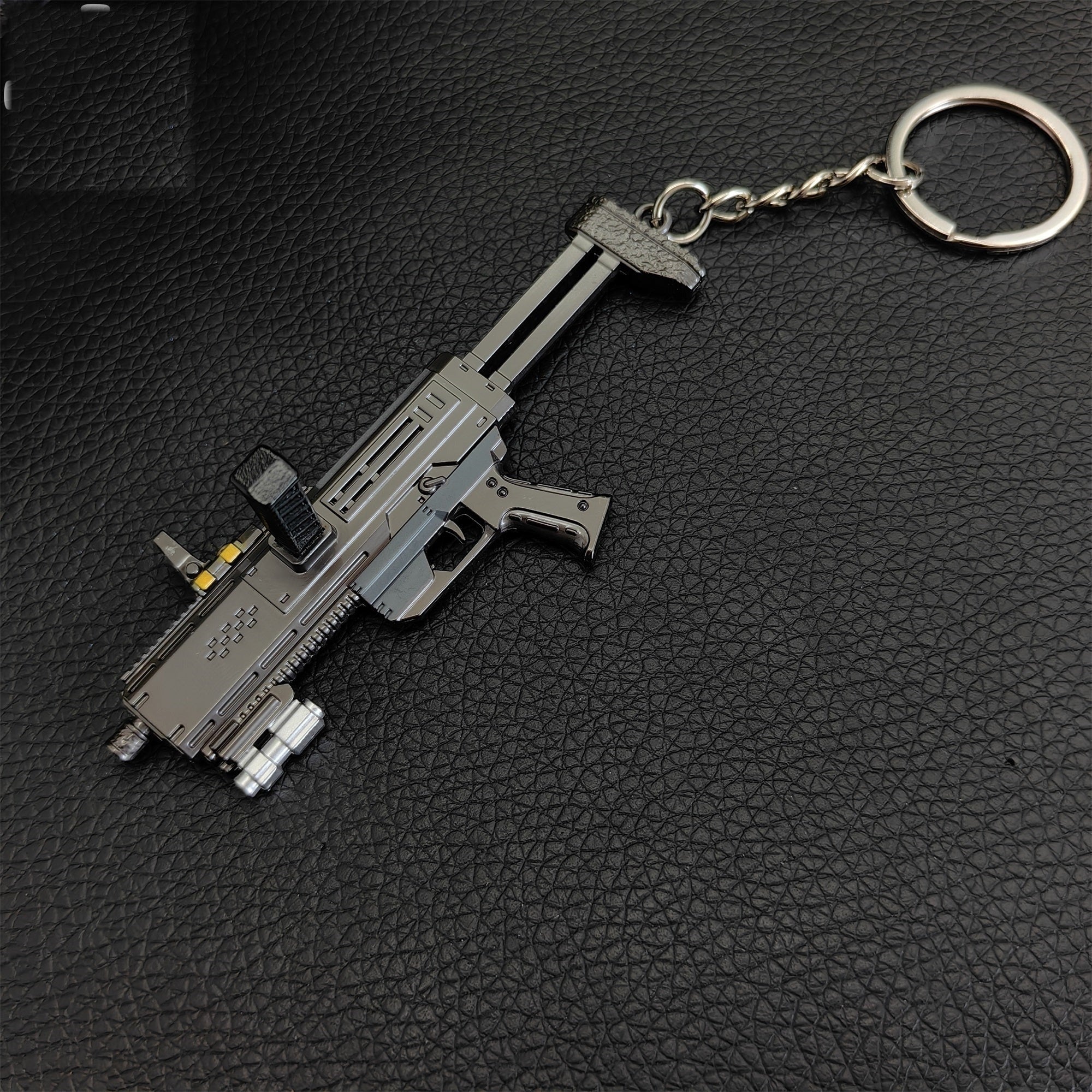 Tiny SMG-37 Defender Submachine Gun Model Metal Keychain