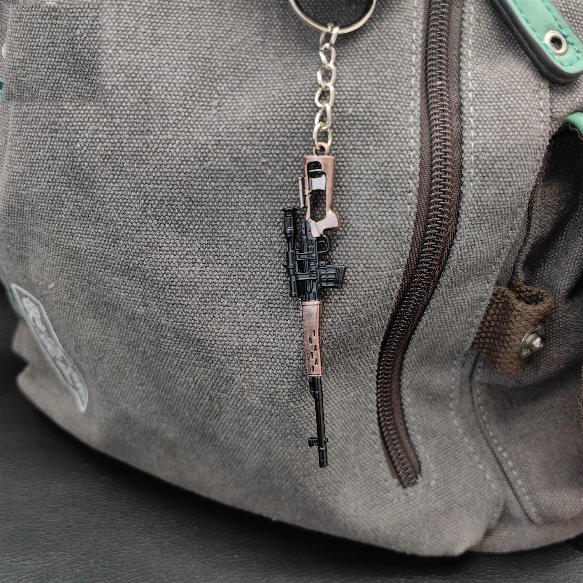 Tiny SVD Sniper Rifle Gun Model Metal Keychain