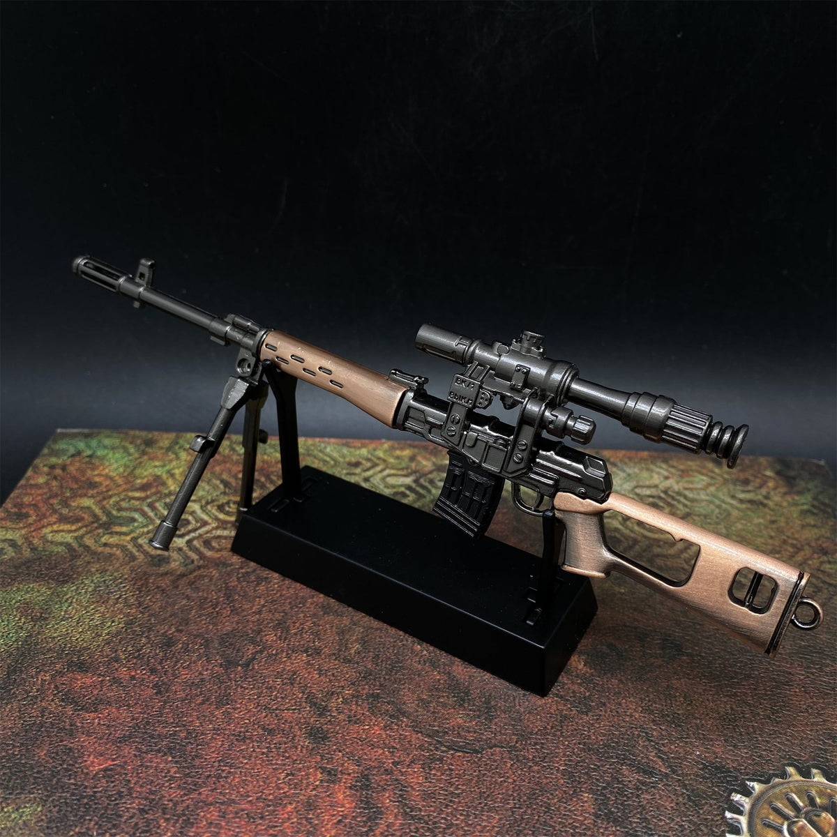 Mini Réplique Métal Sniper SVD Dragunov – 17 cm