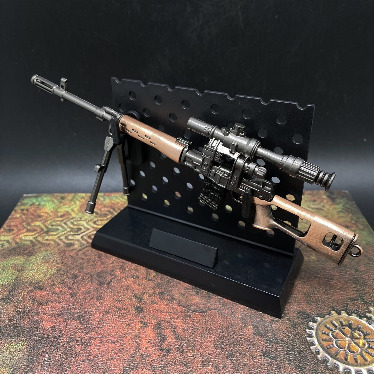 Mini Réplique Métal Sniper SVD Dragunov – 17 cm