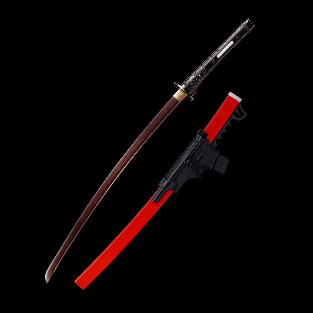 Red Damascus Steel MG Sam's Murasama Katana IRL