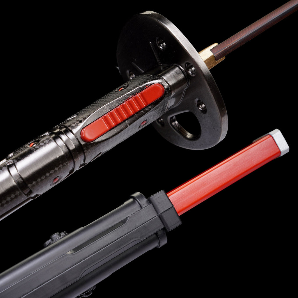 Red Damascus Steel MG Sam's Murasama Katana IRL