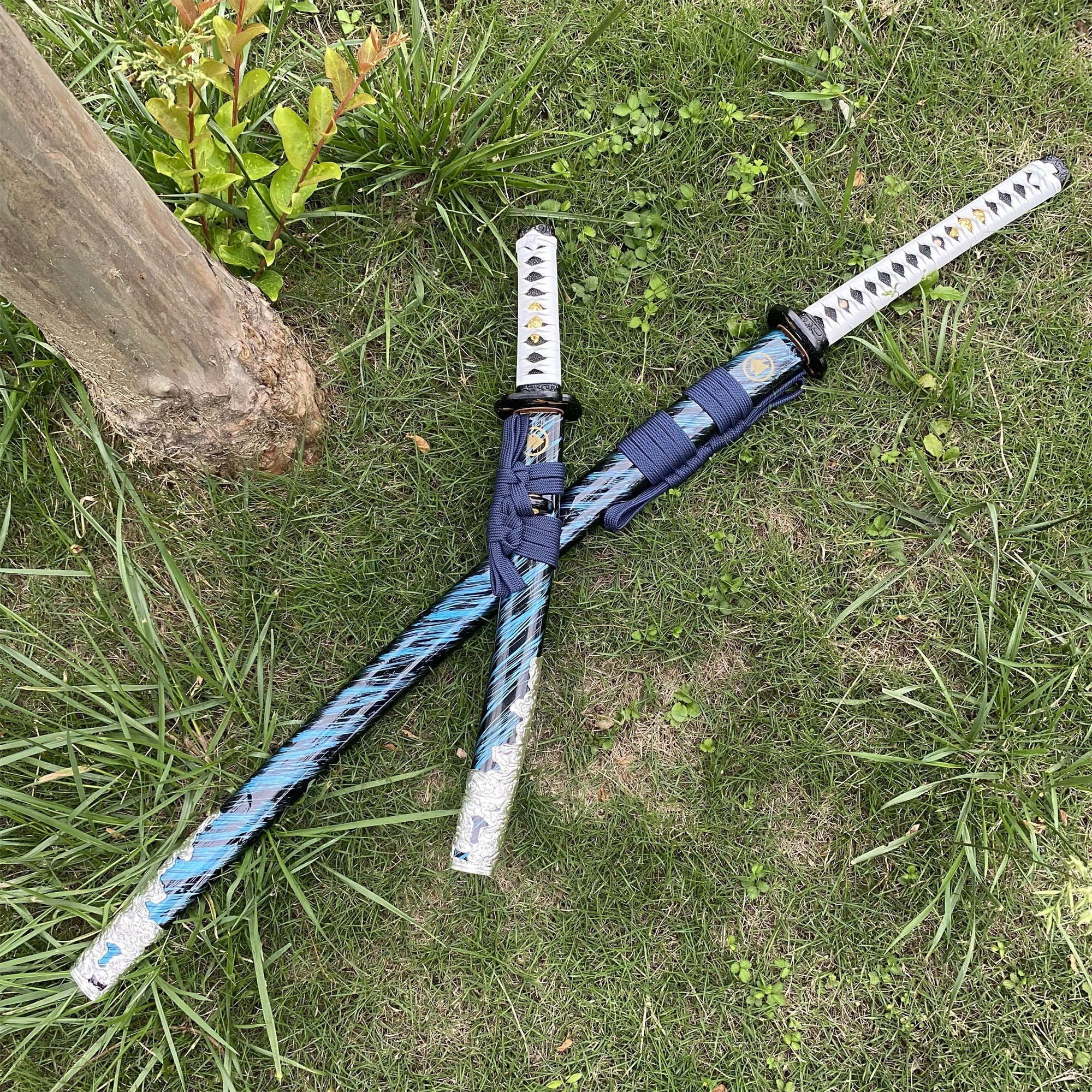 Damascus Steel Tsushima Ghost Lord Jin Sakai Katana Tanto 2 in 1 Pack