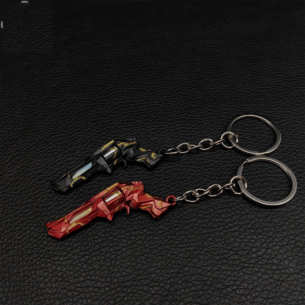 Metal Singularity Sheriff Gun Tiny KeyChain Pendant