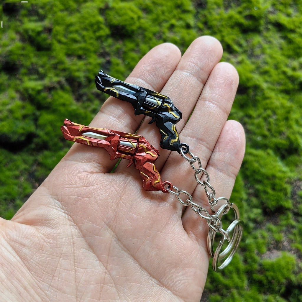 Metal Singularity Sheriff Gun Tiny KeyChain Pendant