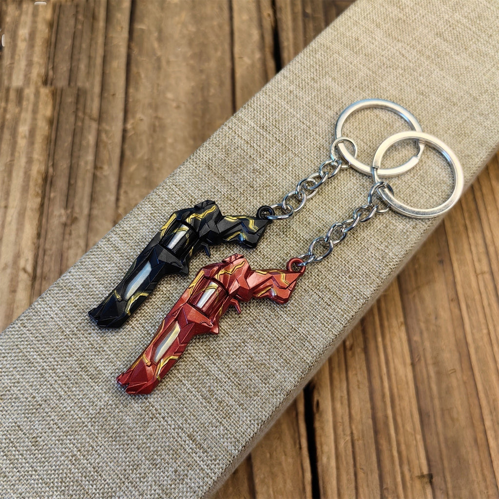 Metal Singularity Sheriff Gun Tiny KeyChain Pendant