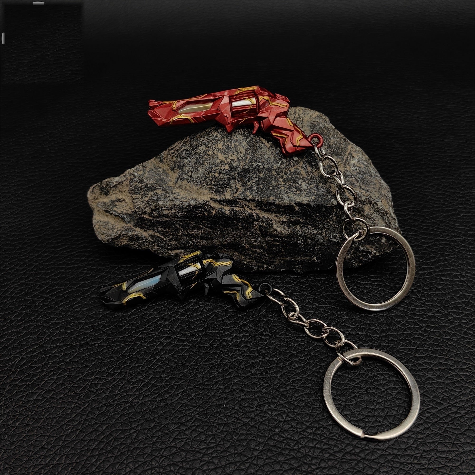Metal Singularity Sheriff Gun Tiny KeyChain Pendant
