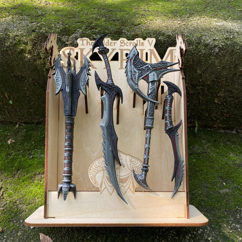 Armes Daedriques à Une Main avec Présentoir Bois 3D (Skyrim)