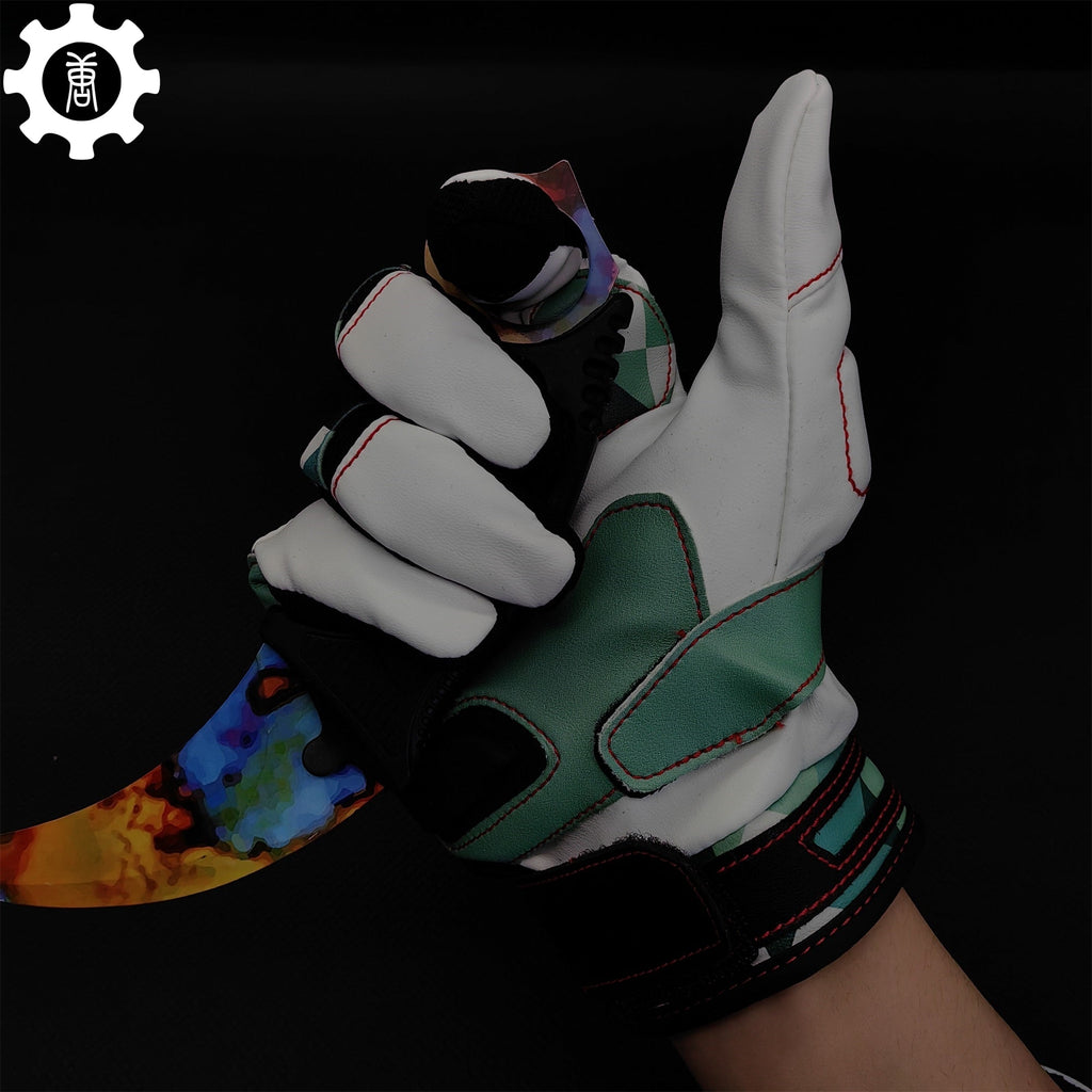 Spearmint Moto Gloves A Pair Game Cosplay Prop