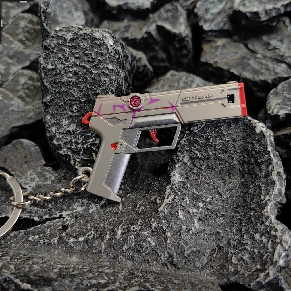 Tiny Spectrum Classic Pistol Gun Metal Keychain