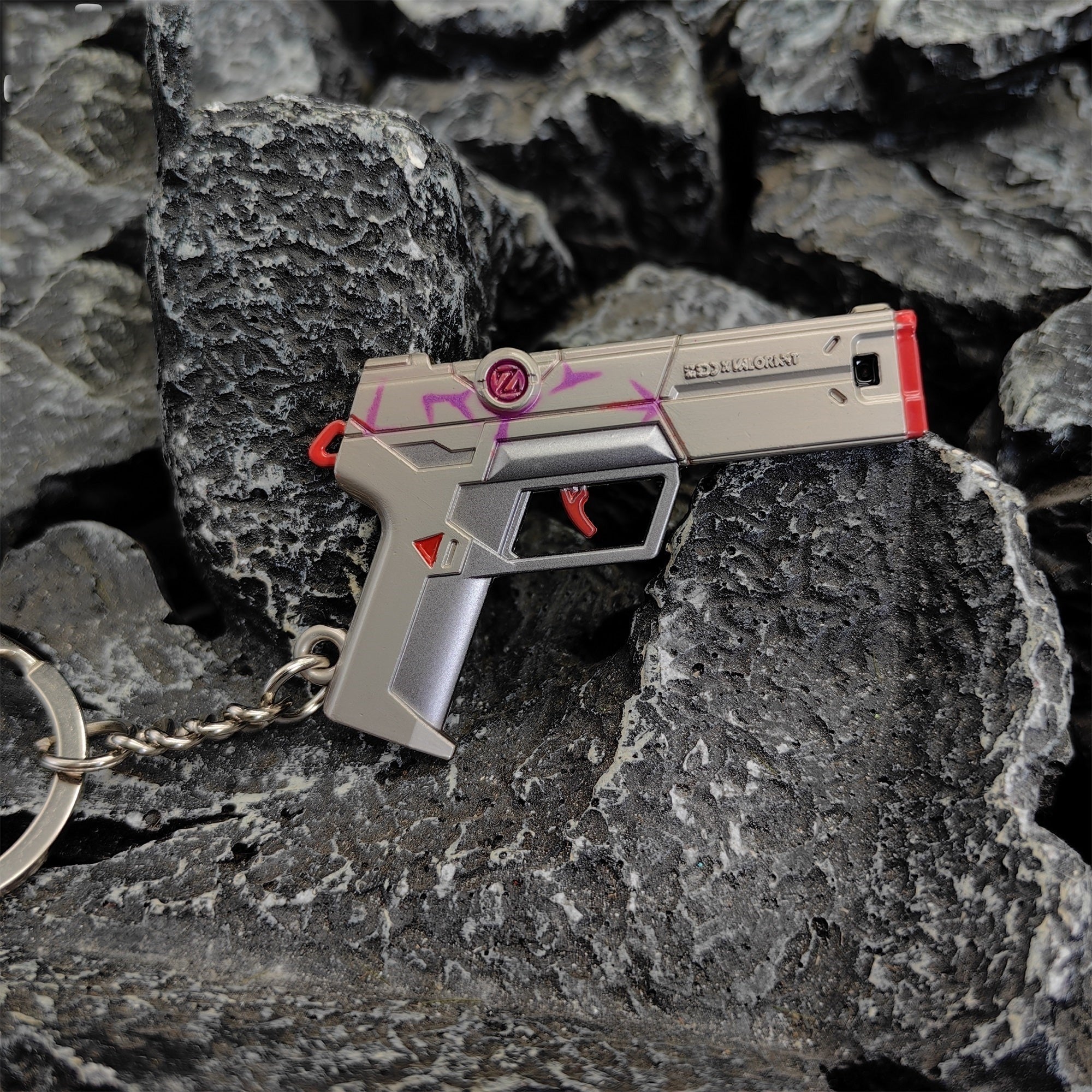 Tiny Spectrum Classic Pistol Gun Metal Keychain