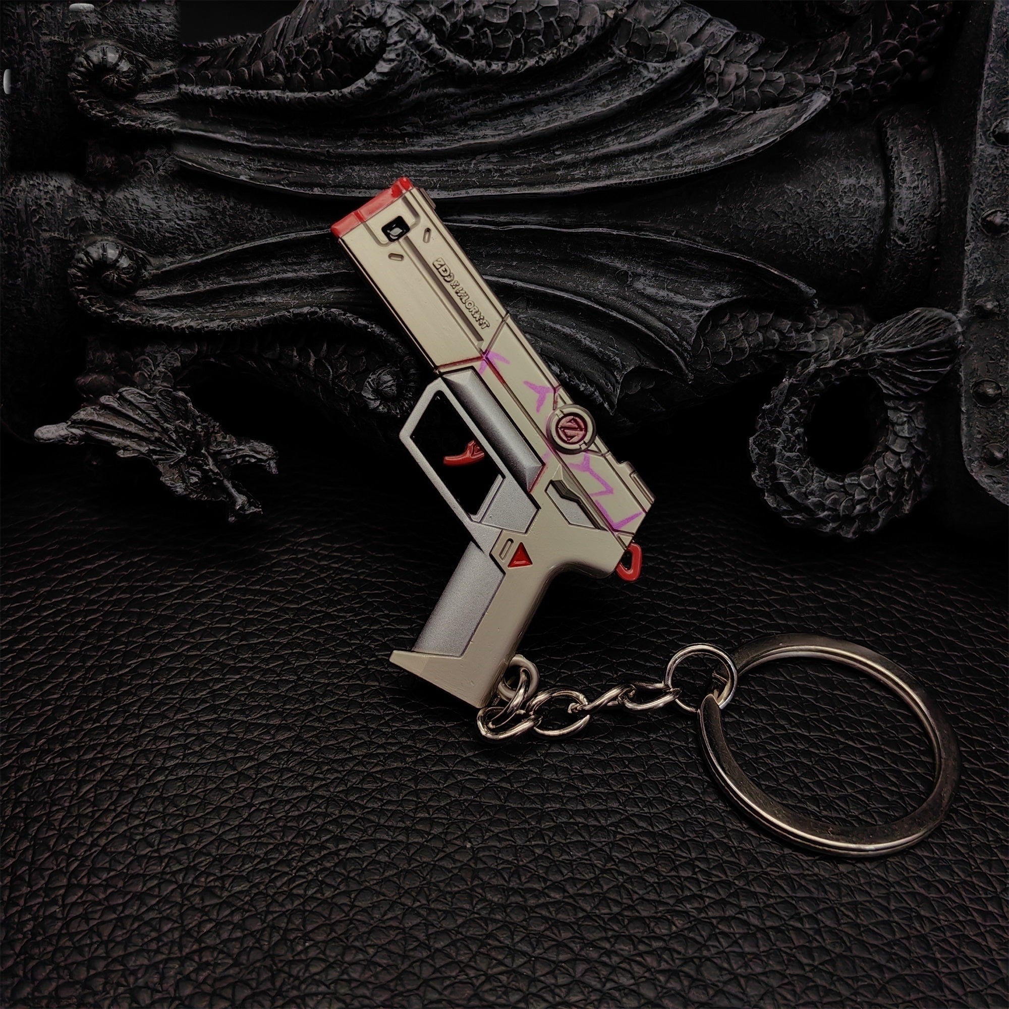 Tiny Spectrum Classic Pistol Gun Metal Keychain
