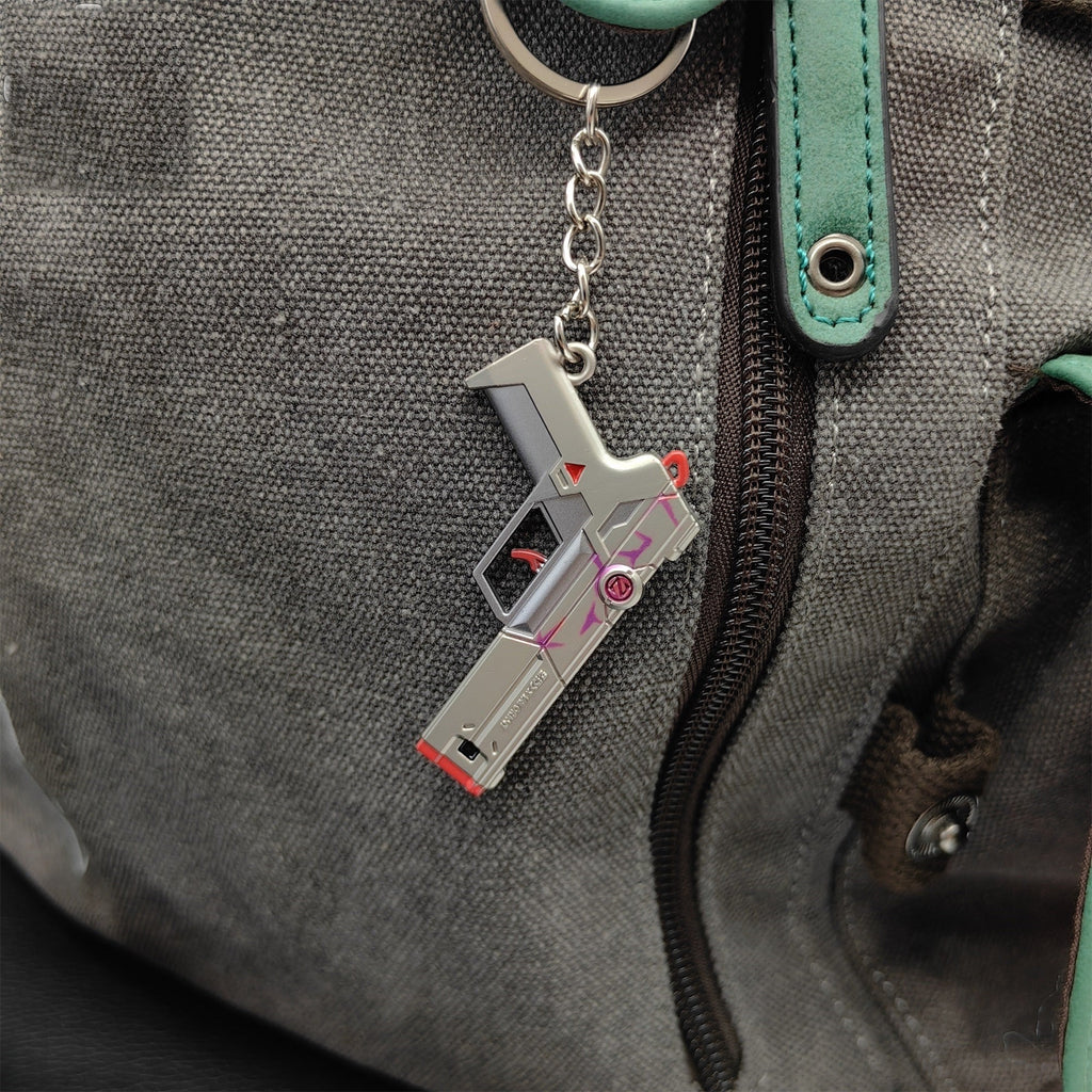 Tiny Spectrum Classic Pistol Gun Metal Keychain