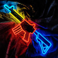 M4A4 Spider Lily Color Rifle Neon Light Wall Decor