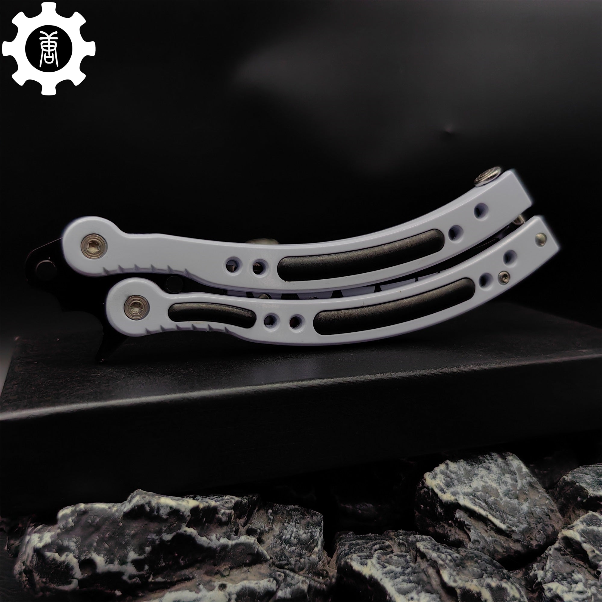 Spitfire Shark Bomber Metal Balisong Game Butterfly Knife 