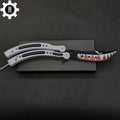 Spitfire Shark Bomber Metal Balisong Game Butterfly Knife 