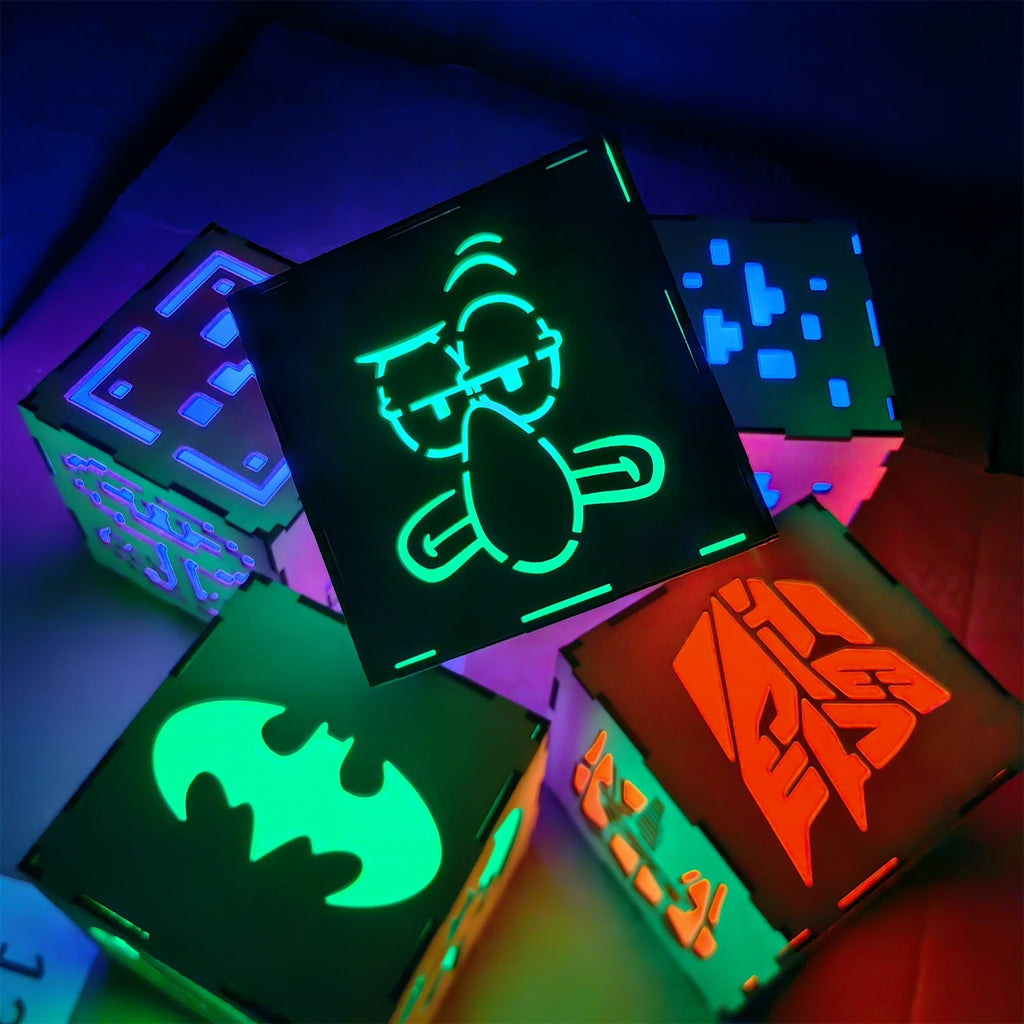 Handmade SpongeBob Wooden Lantern Night Light