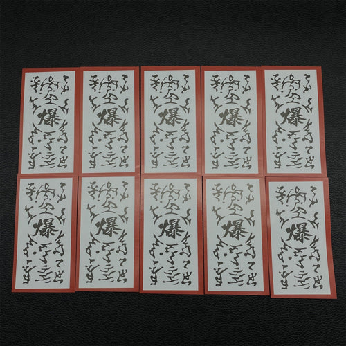 10PCS Ninja Explosive Tags Sticker