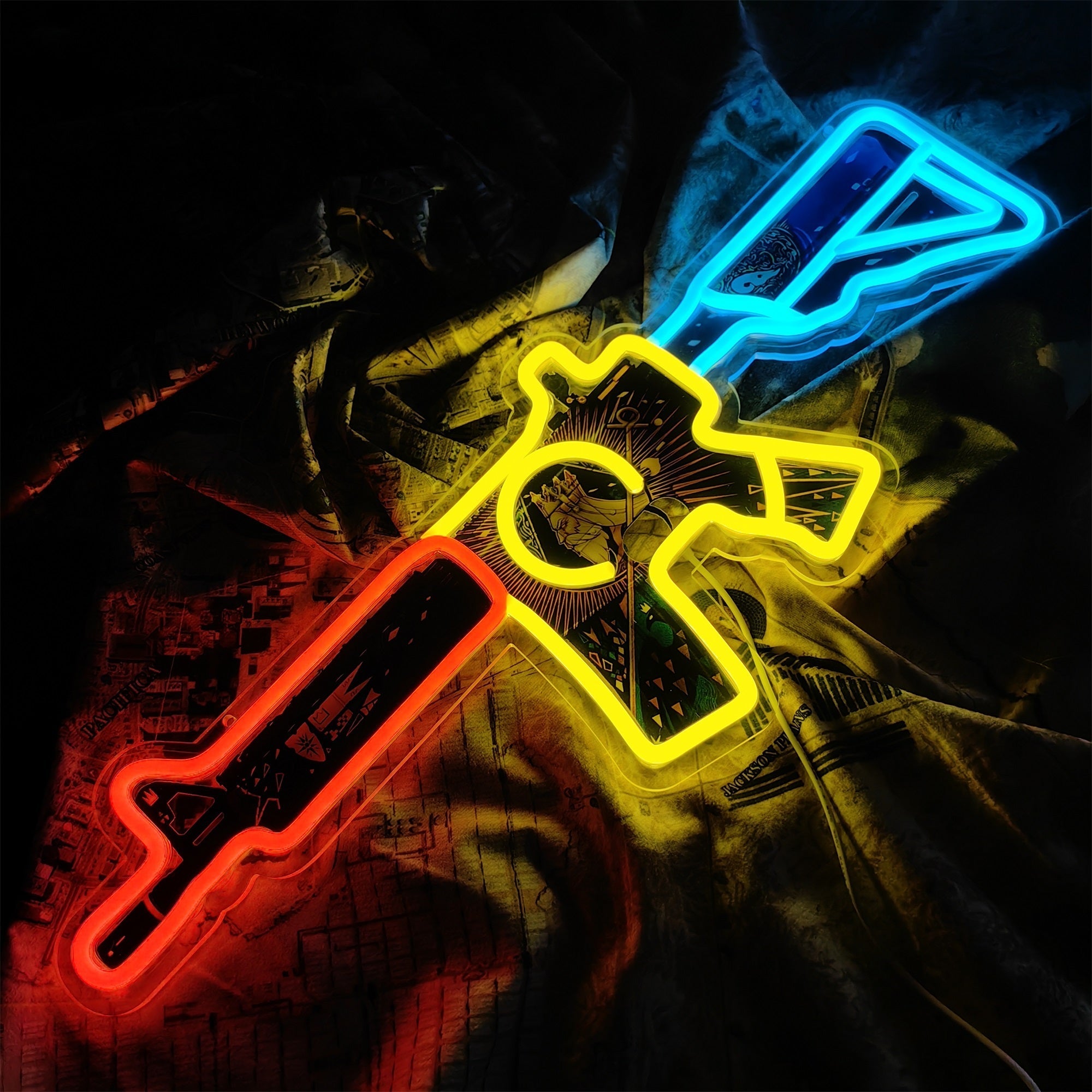 M4A4 The Emperor Color Rifle Neon Light Wall Decor
