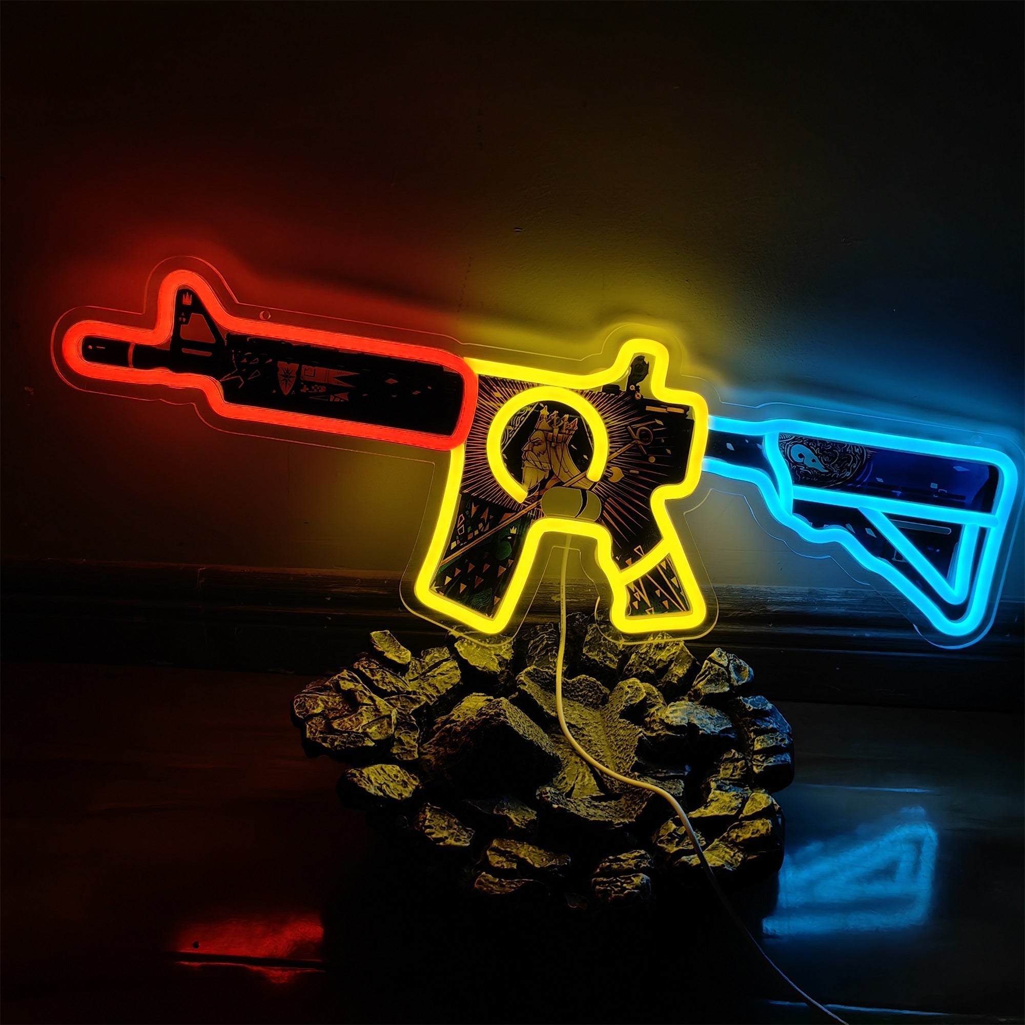 M4A4 The Emperor Color Rifle Neon Light Wall Decor