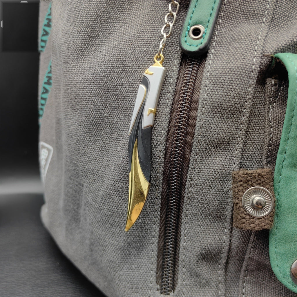 Mini Tilde Knife Tiny Keychain Metal Pendant 2 In 1 Pack