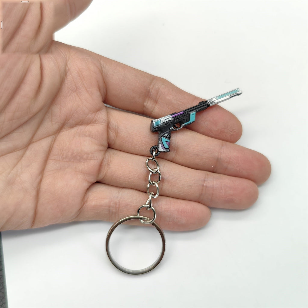 Tiny Topotek Ghost Gun Metal Keychain