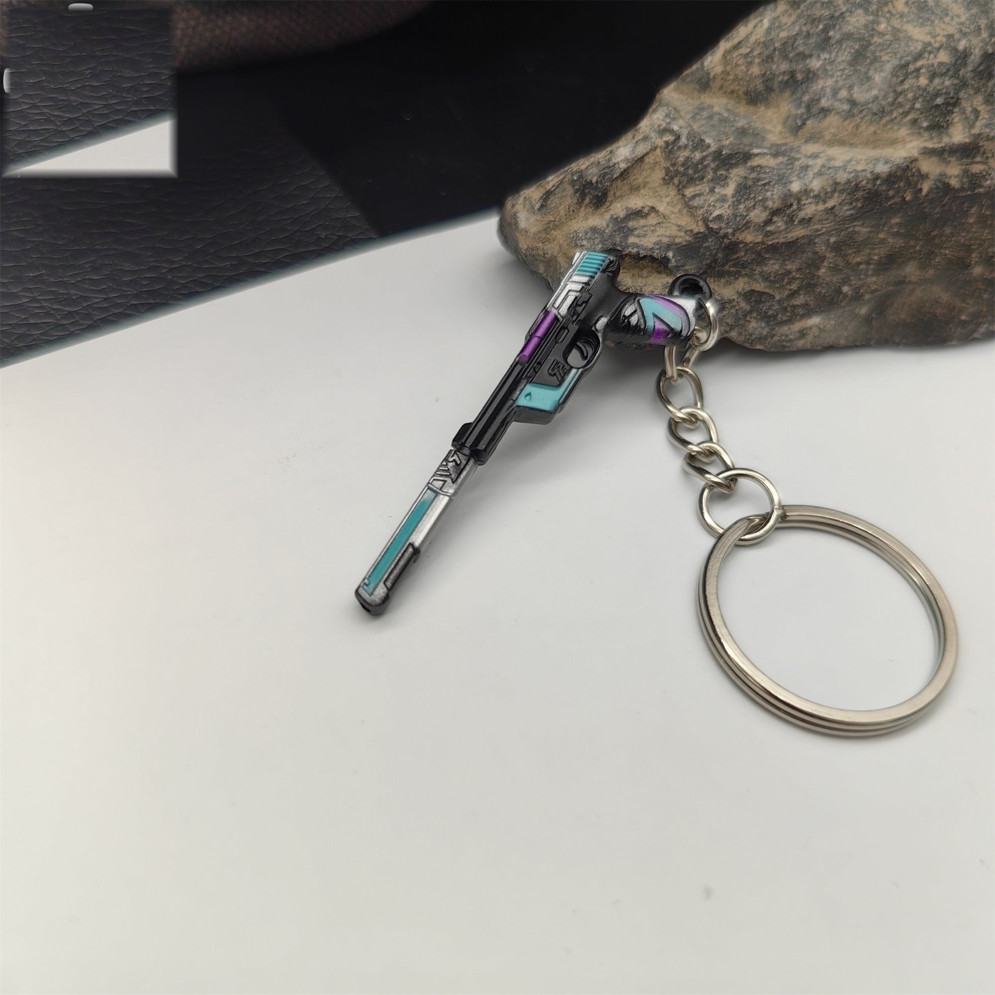 Tiny Topotek Ghost Gun Metal Keychain